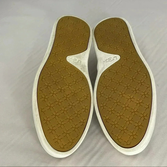 UGG Women’s Adley Gold Stardust Slip On Loafers Sneakers Size 6 Perforated EUC - Picture 10 of 11